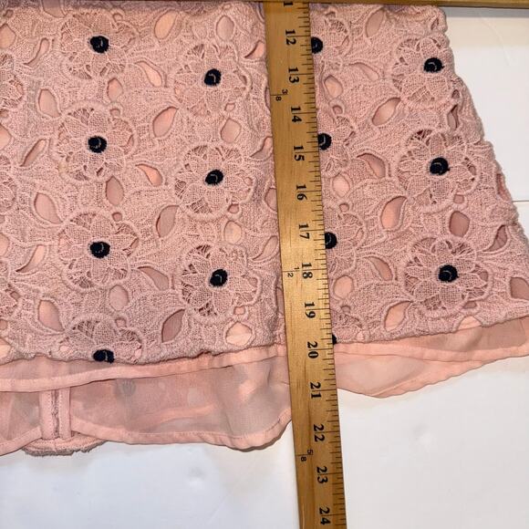 Ann Taylor Women’s XL Lace Crochet Tank Top Pink Black Floral Embroidered - Picture 14 of 16